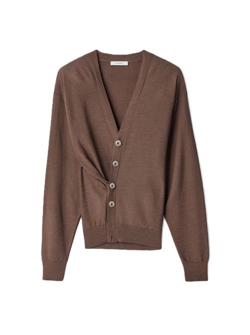 relaxed twistedcardigan marrone Lemaire | PO0052 LK1063BR310 SHITAKE
